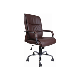 Кресло офисное BRABIX Space EX-508, хром, экокожа, коричневое
