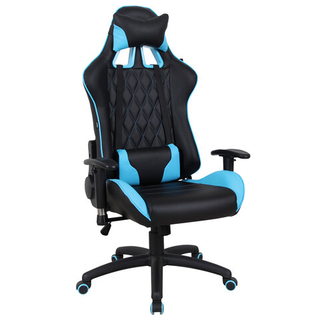 Игровое кресло BRABIX GT Master GM-110, экокожа, черное/голубое