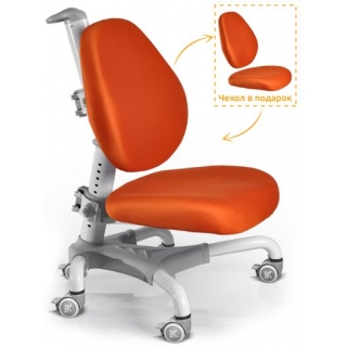 Кресло Mealux Champion (Y-718) WKY белый металл / обивка оранжевая однотонная