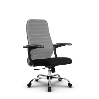 Кресло МЕТТА SU-CU160-10 (светло-серый) основание Ch