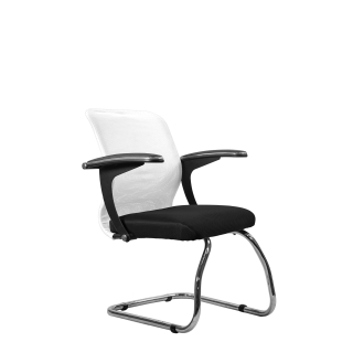 Кресло МЕТТА SU-M-4/подл.160/осн.007 (хром) (белый)
