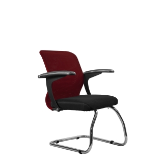 Кресло МЕТТА SU-M-4/подл.160/осн.007 (хром) (бордовый)
