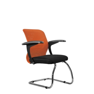 Кресло МЕТТА SU-M-4/подл.160/осн.007 (хром) (оранжевый)