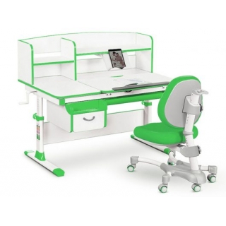 Комплект Mealux EVO Evo-50 Z (арт. Evo-50 Z + Y-300 Z) - столешница белая / цвет пластика зеленый (пять коробок)