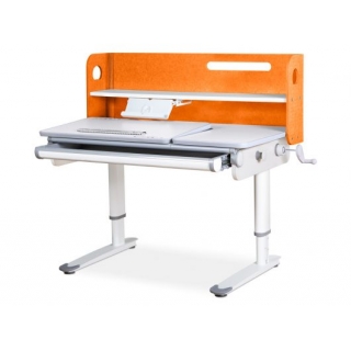 Детский стол Mealux Denver Orange (арт.BD-660 OR) - столешница белая/ножки белые с серыми накладками (одна коробка)