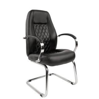 Кресло для посетителей Chairman 950V ЧЕРНЫЙ (максимальная нагрузка до 100кг)