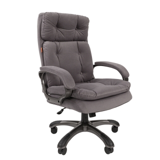 Кресло Chairman 442 ткань Е-11 СЕРЫЙ (максимальная нагрузка до 150кг)
