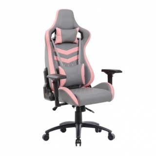 Кресло iPinky (кож/зам, серый/розовый)