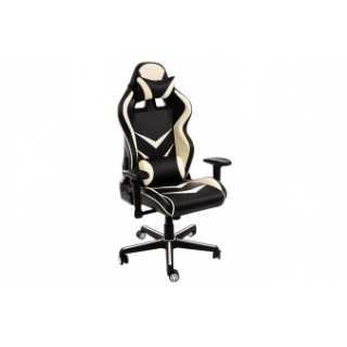 Игровое кресло RACER Black+Cream/ RT-6019 black(12#) + cream (70#-5) / черный + кремовый