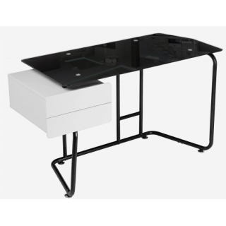 Стол компьютерный Desk Black/ST-S1706G PVC WHITE F123 + BLACK 2281