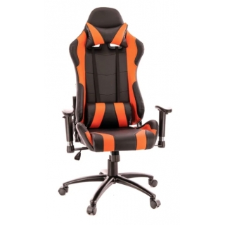 Кресло Everprof Lotus S2 Экокожа Черный/оранжевый