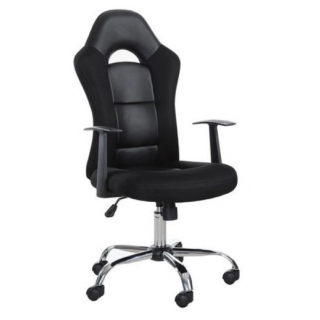Кресло офисное BRABIX Fusion EX-560 экокожа/ткань, хром, черное 531581