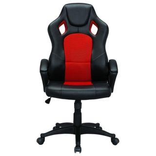 Игровое кресло BRABIX Rider EX-544, экокожа черная/ткань красная 531583