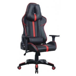 Игровое кресло BRABIX GT Carbon GM-120, две подушки, экокожа, черное/красное 531931