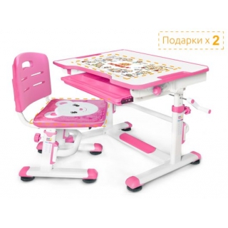 Комплект мебели (столик + стульчик) BD-08 Teddy PN (розовый) Ширина 77см