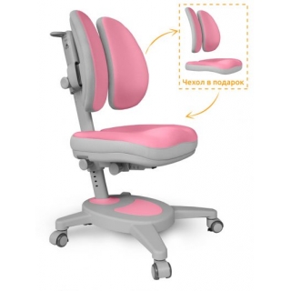 Кресло Mealux Onyx Duo (Y-115) DPG - обивка розовая с серыми вставками