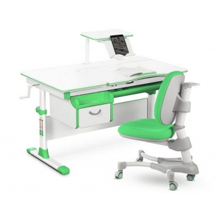 Комплект Mealux EVO Evo-40 Z (арт. Evo-40 Z + Y-300 Z) -  столешница белая / цвет пластика зеленый (четыре коробки)