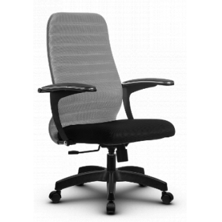 Кресло МЕТТА SU-CU160-10 (светло-серый) основание Pl черный